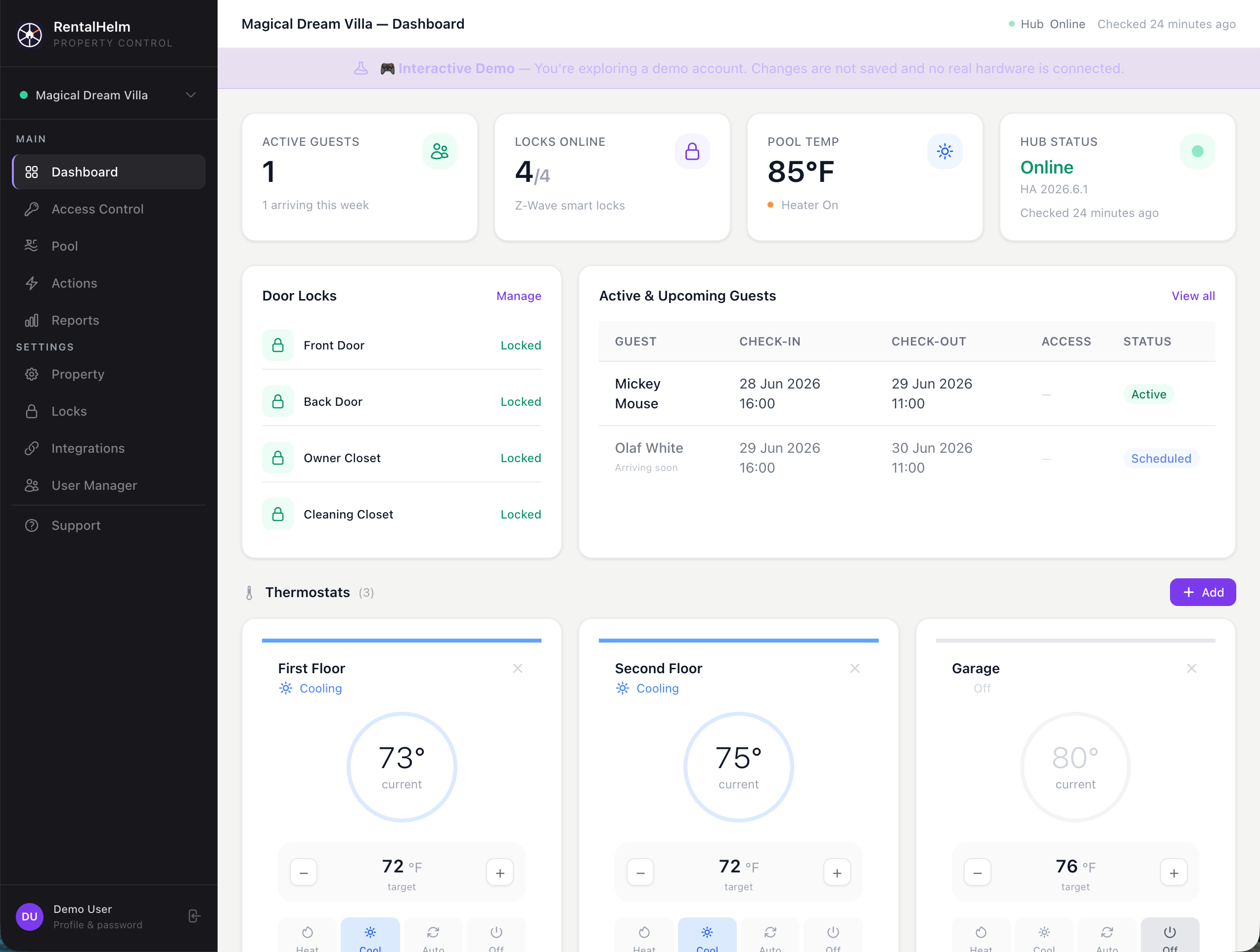 RentalHelm owner dashboard